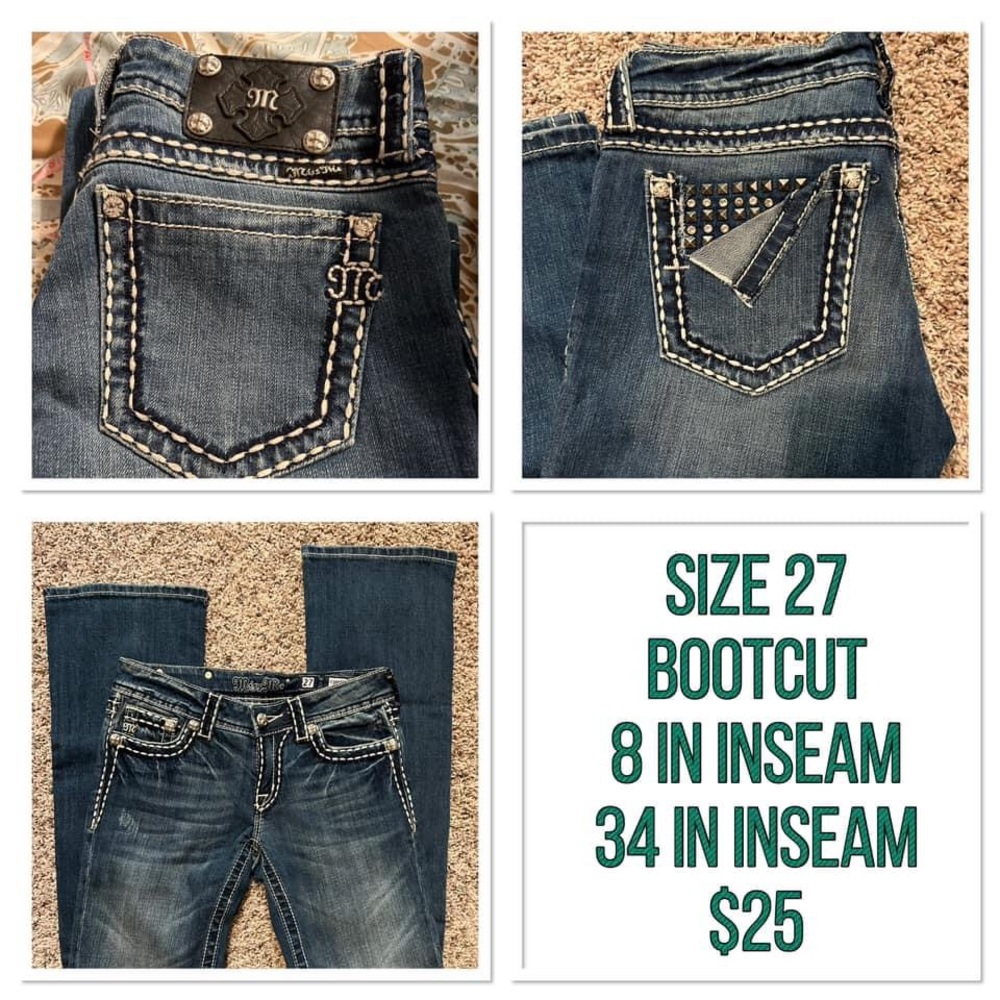 Size 27 Miss Me Bootcut jeans